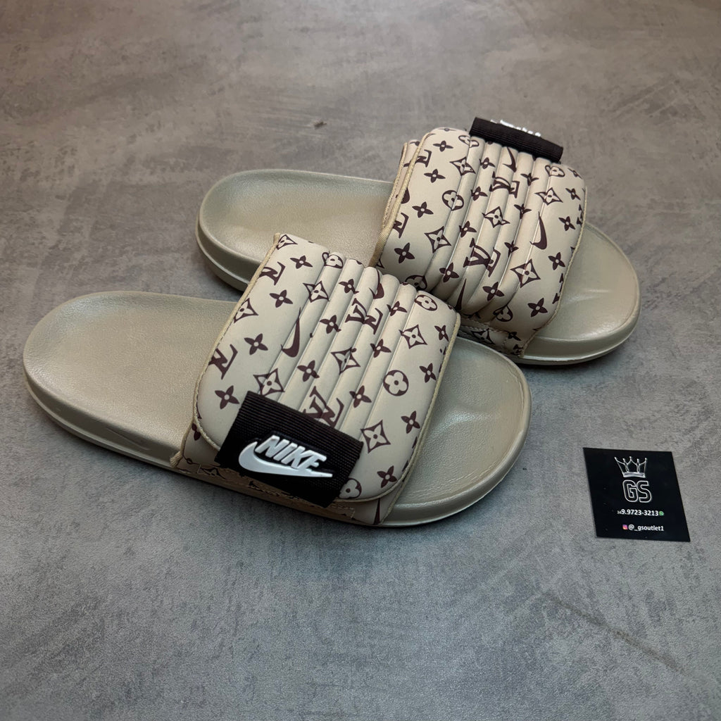 Chinelo Slider LV x NK Off-Court Bege