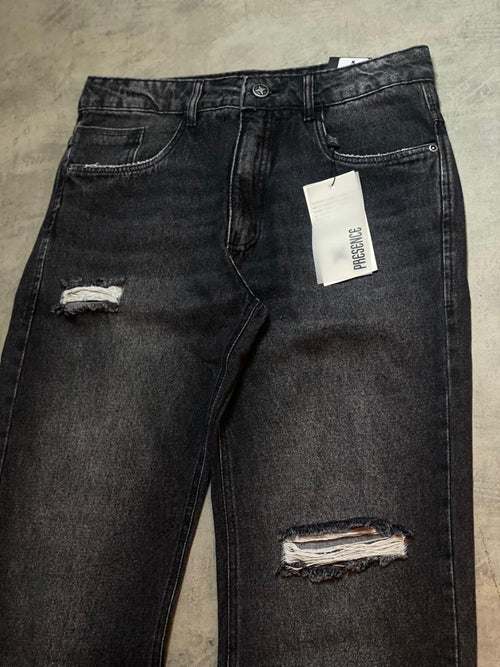 Calça Jeans Preta Presence Destroyed